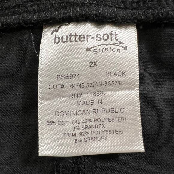 Butter Soft Stretch Womens A Line Maxi Scrub Skirt Ankle Length Pockets Black 2X - Picture 8 of 9